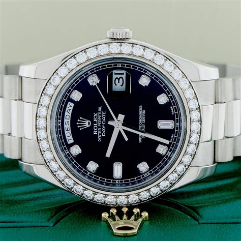 rolex president 41mm baguette bezel|Rolex presidential watch.